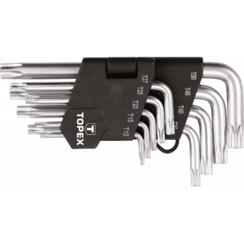 Набор инструментов Topex ключи шестигранные Torx T10-T50, набор 9 шт.*1 уп. (35D960)