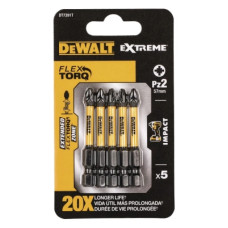 Набор бит DeWALT IMPACT TORSION, ударные, Pozidriv, Pz2, L=57 мм, 5 шт (DT7391T)