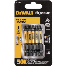 Набор бит DeWALT IMPACT TORSION, ударные, Torx, T25, L=57 мм, 5 шт (DT7396T)