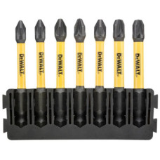 Набор бит DeWALT в касете для Tough Case, FlexTorq, L=57 мм, Рz1-2шт,Рz2-3шт,Рz3-2шт. (DT70822)