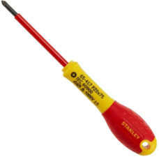 Отвертка Stanley электрика FatMax VDE 1000V изолированная с жалом под шлиц Pz0х75мм (0-65-417)