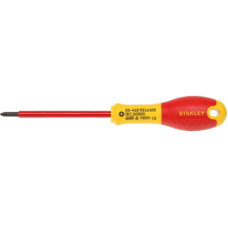 Отвертка Stanley электрика FatMax VDE 1000V изолированная с жалом под шлиц Pz1х100мм (0-65-418)