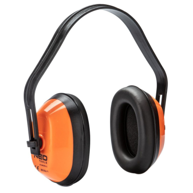 Защитные наушники Neo Tools SNR 27дБ, категория III, 0.16кг, оранжевые (97-560)