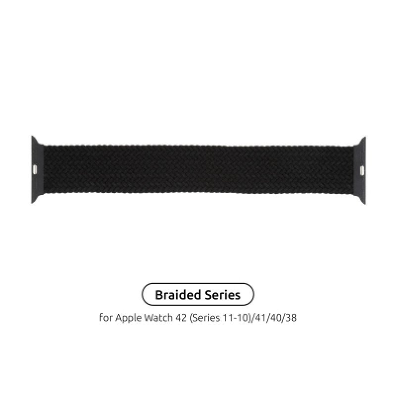 Ремешок для смарт-часов Armorstandart Braided Solo Loop для Apple Watch 42 (Series 11-10)/41/40/38 Charcoal Size 6 (144 mm) (ARM58062)