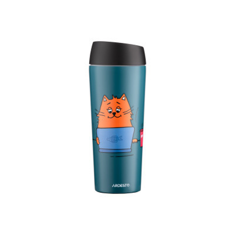 Термочашка Ardesto Coffee Тime Red Cat 450 мл Синя (AR2645CG)
