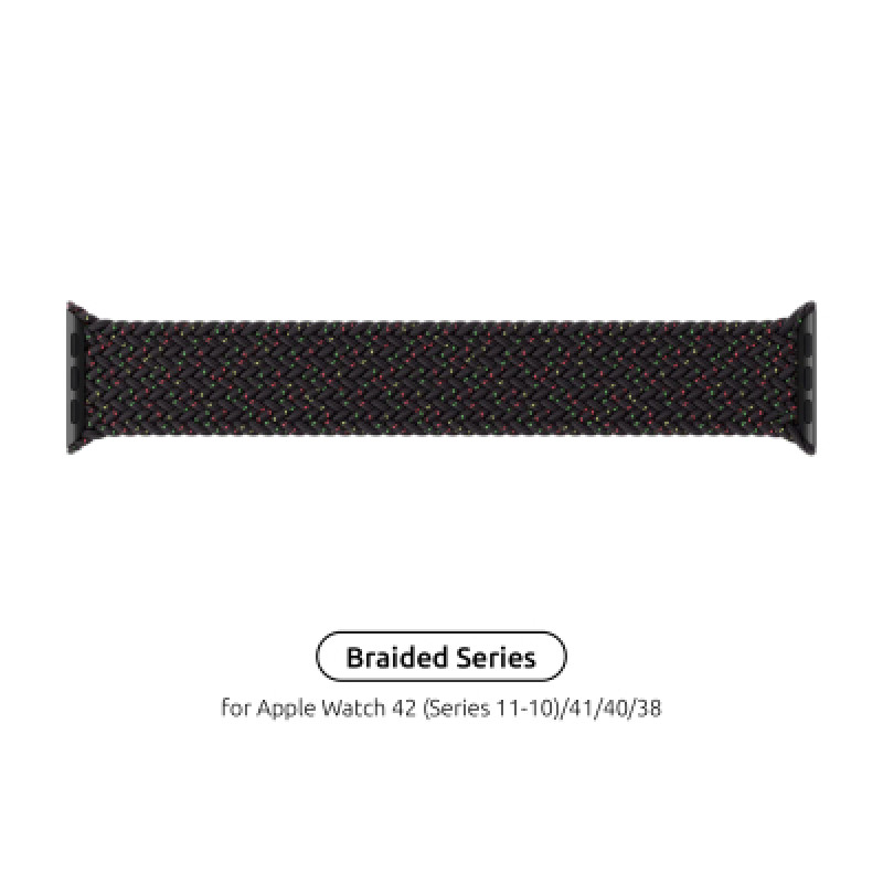 Ремешок для смарт-часов Armorstandart Braided Solo Loop для Apple Watch 42 (Series 11-10)/41/40/38 Black Unity Size 2 (120 mm) (ARM64894)