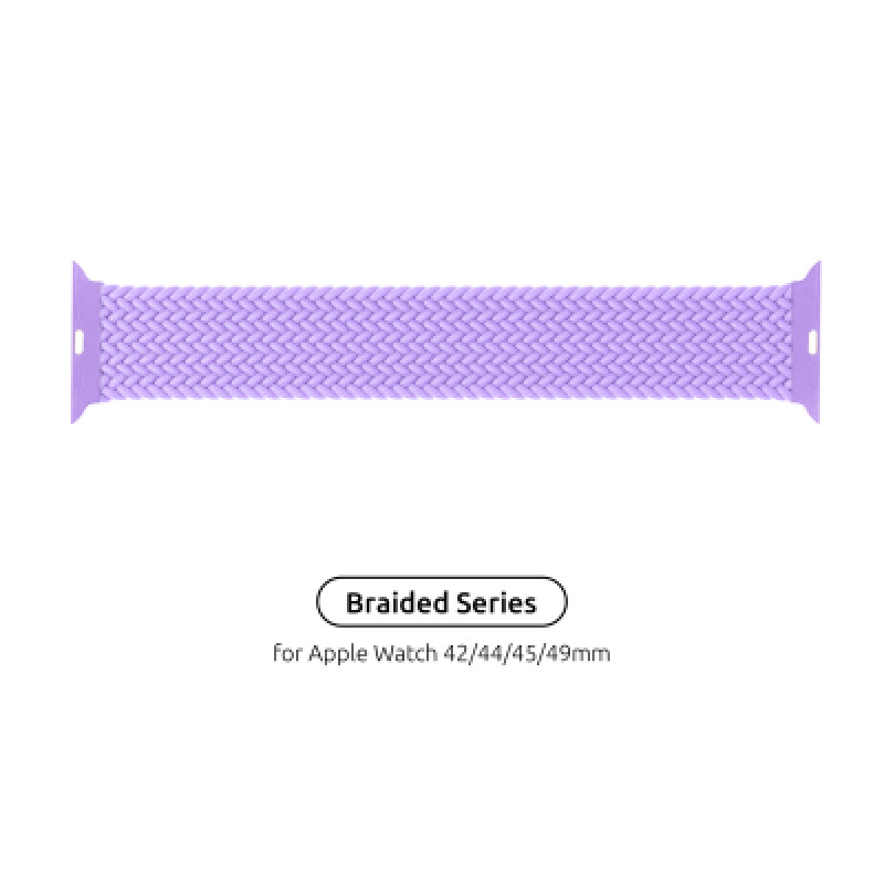 Ремешок для смарт-часов Armorstandart Braided Solo Loop для Apple Watch 49/46/45/44/42 (Series 1-3) Lavender Grey Size 8 (160 mm) (ARM64911)