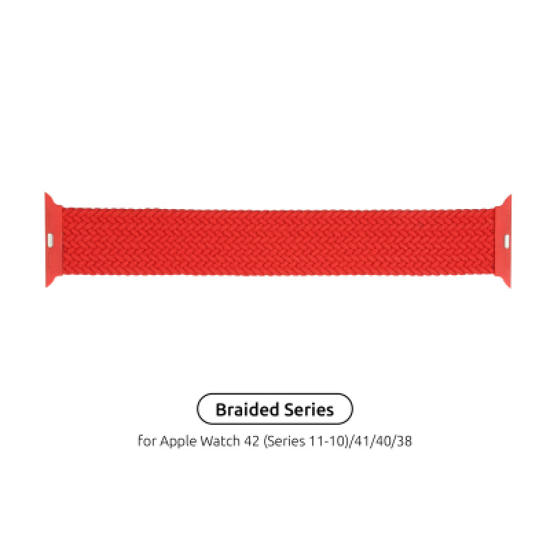 Ремешок для смарт-часов Armorstandart Braided Solo Loop для Apple Watch 42 (Series 11-10)/41/40/38 Red Size 6 (144 mm) (ARM58071)