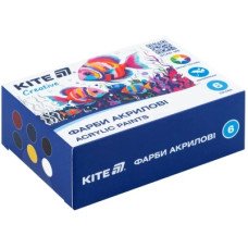 Акриловые краски Kite Creative 6 кольорів, 20 мл (K-271)