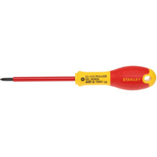 Отвертка Stanley электрика FatMax VDE 1000V изолированная с жалом под шлиц Ph1х100мм (0-65-415)