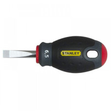 Отвертка Stanley FatMax Stubby, SL6,5 х 30мм, укороченная с параллельным жалом под прямой шлиц. (0-65-404)