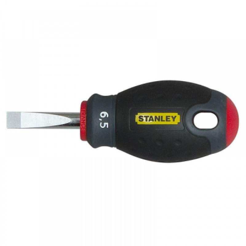 Отвертка Stanley FatMax Stubby, SL6,5 х 30мм, укороченная с параллельным жалом под прямой шлиц. (0-65-404)