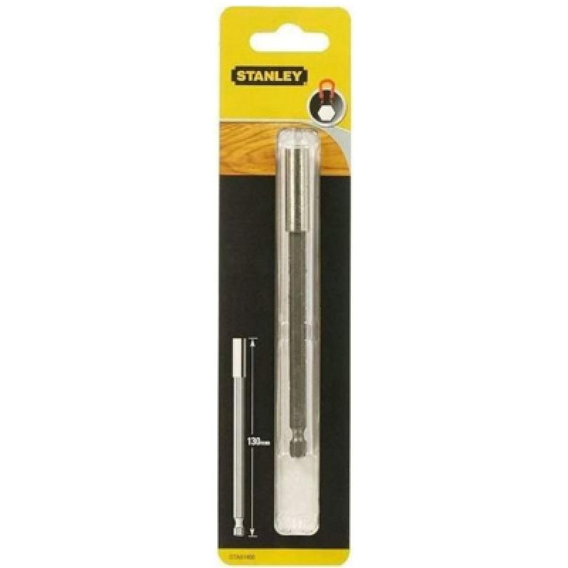 Держатель для бит Stanley магнитный L=130 мм, хвостовик 1/4, 6.3 мм (STA61400)