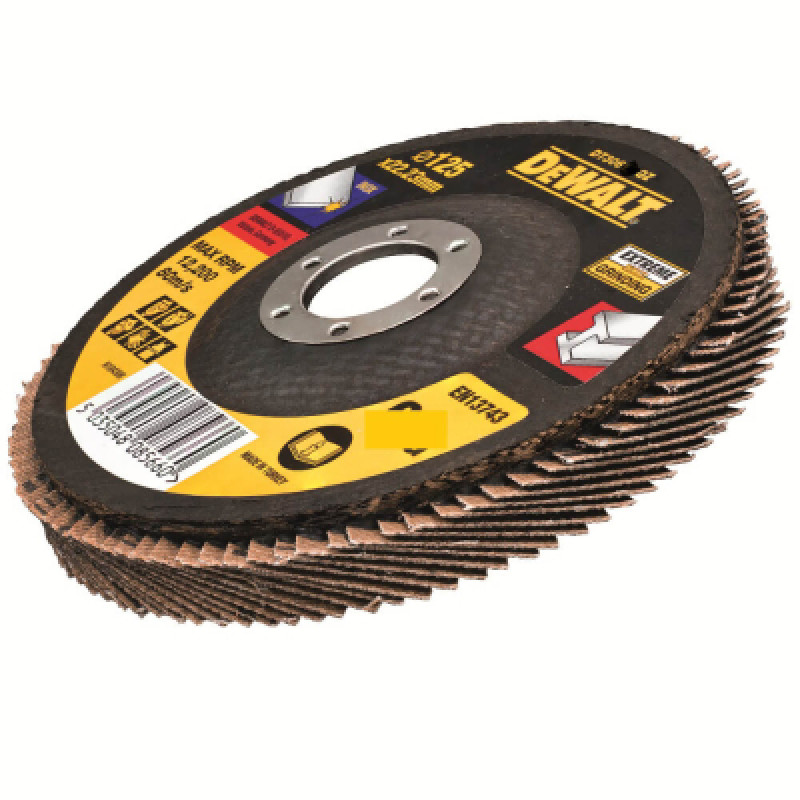 Круг зачистной DeWALT лепестковый INOX Extreme, металл, 125x22.23 мм, G 80 мкм (DT30622)