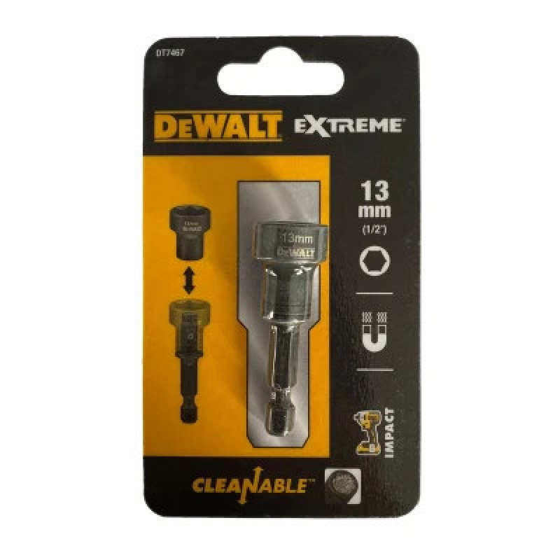 Торцевая головка DeWALT EXTREME Impact съёмная, для удаления метал стружки, 1/4