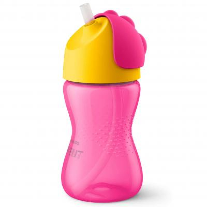 Поильник-непроливайка Philips AVENT с трубочкой 300 мл, 12 мес+ розовый (SCF798/02)