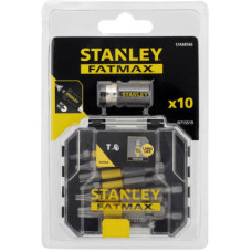 Набор бит Stanley FatMax, Torx, T10, T15, T20, T25, T30, Т40, L= 50 мм, 10 шт, кейс (STA88566)