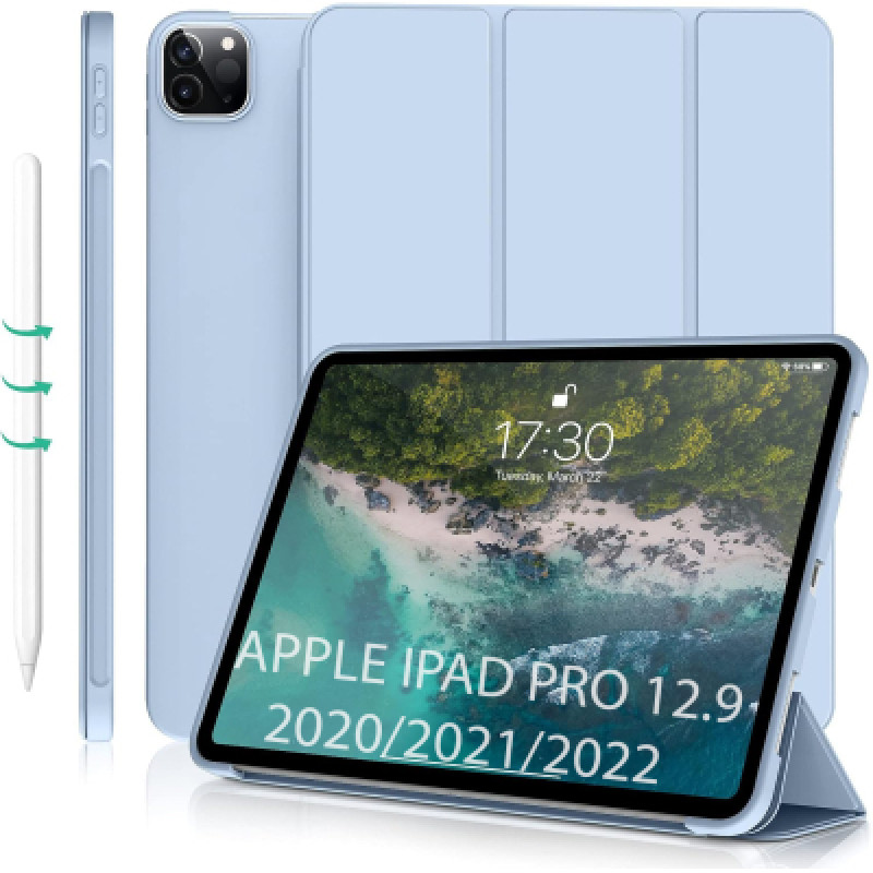 Чехол для планшета Armorstandart Tri Fold Soft TPU Silicone Apple iPad Pro 12.9 2020/2021/2022 Light Blue (711737)