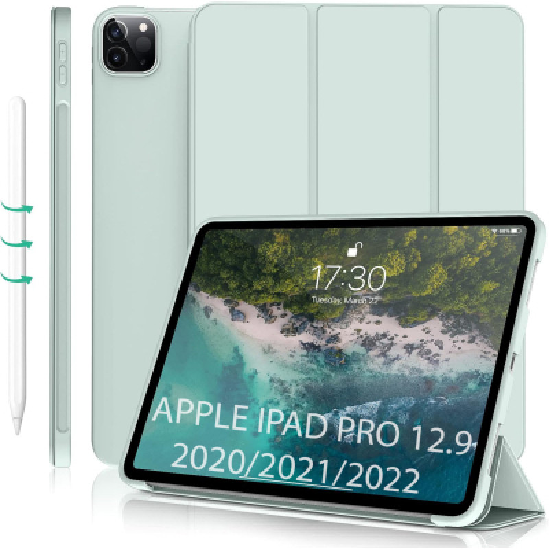 Чехол для планшета Armorstandart Tri Fold Soft TPU Silicone Apple iPad Pro 12.9 2020/2021/2022 Light Green (711738)