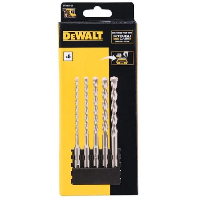 Набор буров DeWALT в касете для Tough Case, SDS Plus, L=160 мм., d = 5, 6, 8, 10, 12 мм., 6 шт (DT70837)