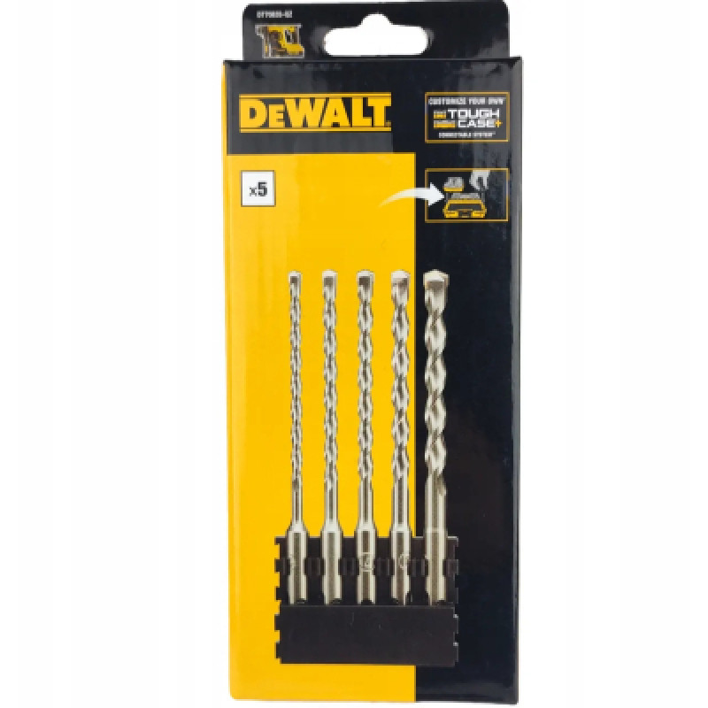 Набор буров DeWALT в касете для Tough Case, SDS Plus, L=160 мм., d=5.5, 6, 7, 8, 10 мм., 6 шт (DT70835)