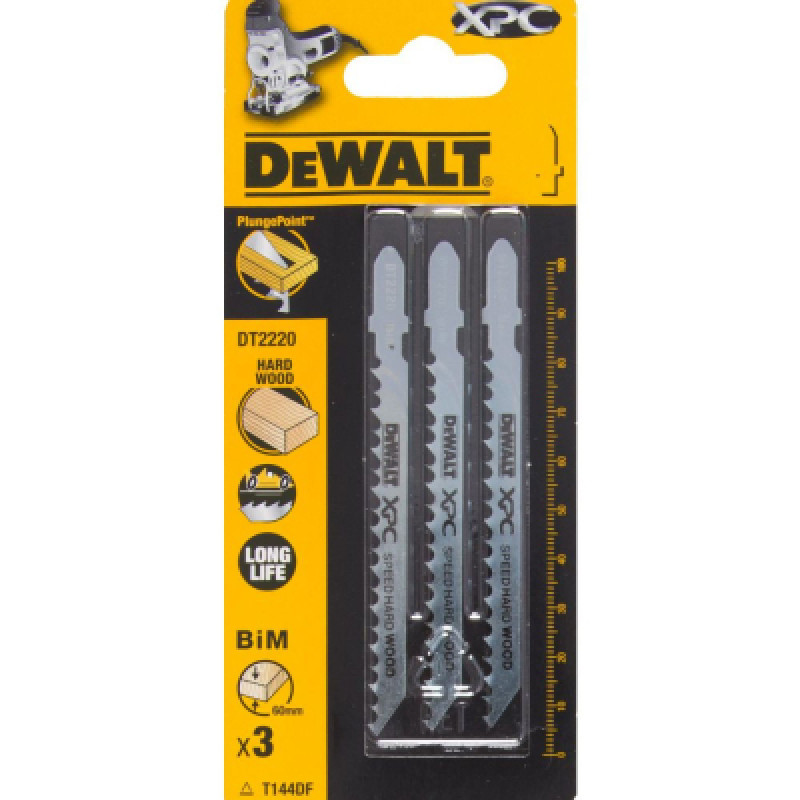 Полотно DeWALT пильноеEXTREME для древесины,точный, L=100,WL=75, 4 мм, 3шт (DT2220)