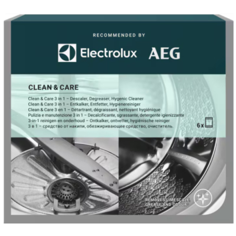 Очиститель для стиральных машин Electrolux Clean & Care 3 в 1 6 шт. (M2GCP601)