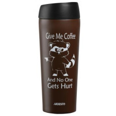Термочашка Ardesto Coffee Time Raccoon 450 мл Brown (AR2645DML)