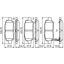 Тормозные колодки Bosch 0986494861