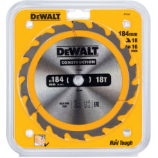 Диск пильний DeWALT СONSTRUCTION, 184 х 16 мм, 18 z, АТВ, 20 градусів (DT1938)