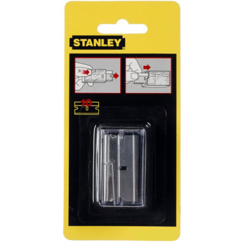 Лезвие Stanley для скребка по стеклам 0-28-500, L=40мм10шт, блистер (0-28-510)