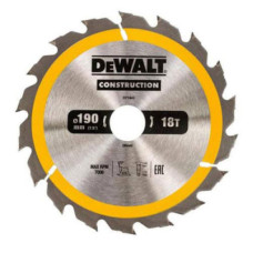 Диск пильний DeWALT СONSTRUCTION , 190 х 30 мм, 18 z, АТВ, 20 градусів (DT1943)