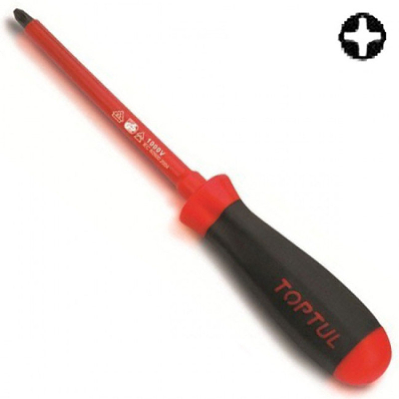 Отвертка Toptul диэлектрическая PH2x100 мм (1000V) (FBEB0210)