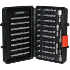Набір біт Black&Decker PH0,PH1,SL4,SL6,Pz1,Pz2,Тx10,Тx20,L 25,50,75 мм,38 шт, кейс (A7202)