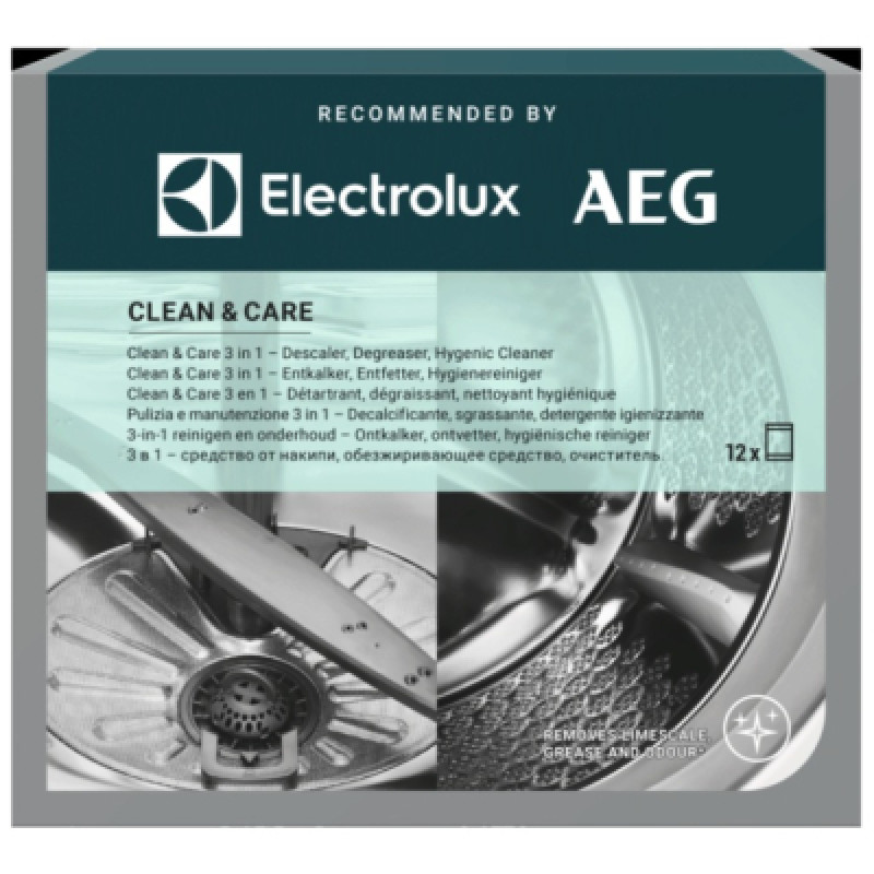 Очиститель для стиральных машин Electrolux Clean & Care 3 в 1 12 шт. (M2GCP121)