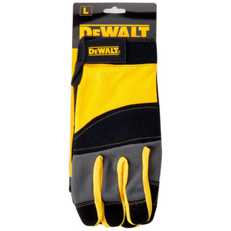 Защитные перчатки DeWALT разм. L/9, с накладками на ладони и пальцах (DPG215L)
