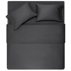 Простирадло Ardesto Mix&Match Premium 100% бавовна, сатин сірий 180х240 см (ART1824FSY)