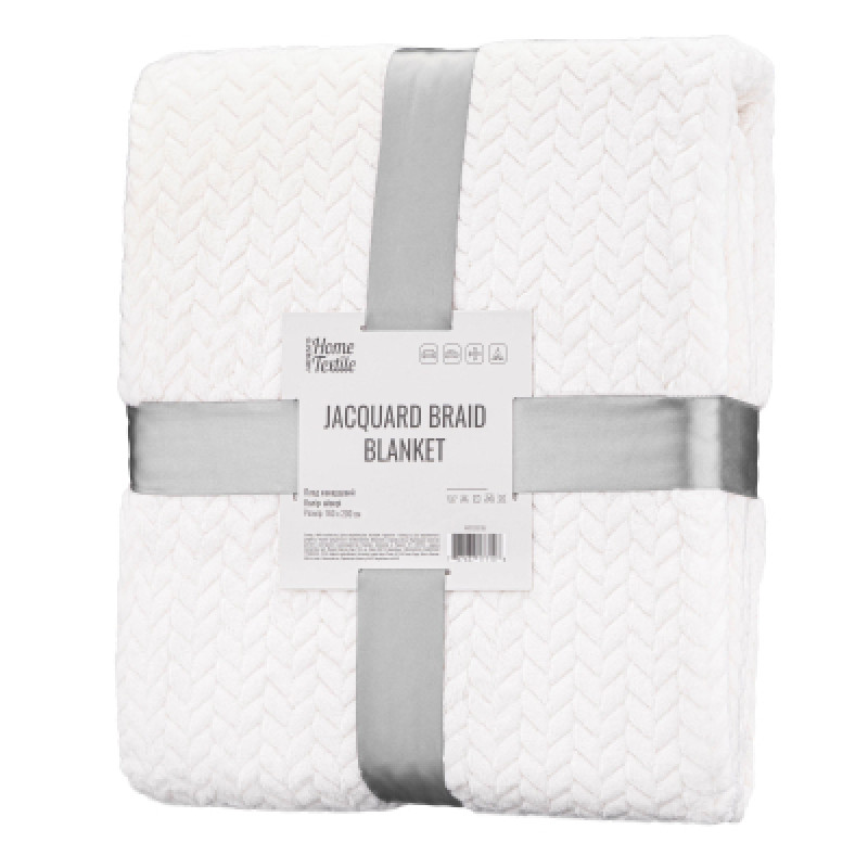 Плед Ardesto Jacquard Braid 160х200см, 100% полиэстер, айвори (ART0201JB)