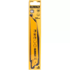 Полотно DeWALT для сабельных пил, биметаллическое, быстрый пропил, 152 мм, 18 TPI, 5 шт (DT2384)