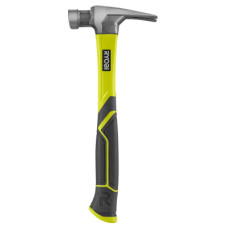 Молоток Ryobi RH16FSS, 450г, рукоятка зі скловолокна, цвяходер, магнітний тримач (5132005333)