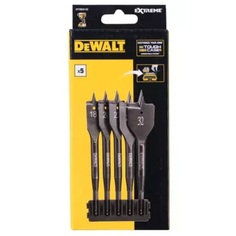 Набор сверл DeWALT в касете для Tough Case, перовых EXTREME IMPACT по дереву, 6 шт (DT70832)