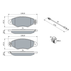 Тормозные колодки Bosch 0 986 424 455