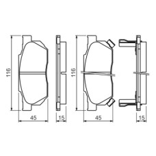Тормозные колодки Bosch 0 986 490 440