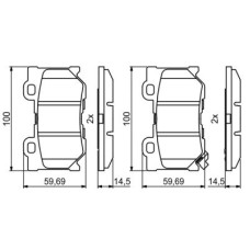Тормозные колодки Bosch 0986494863