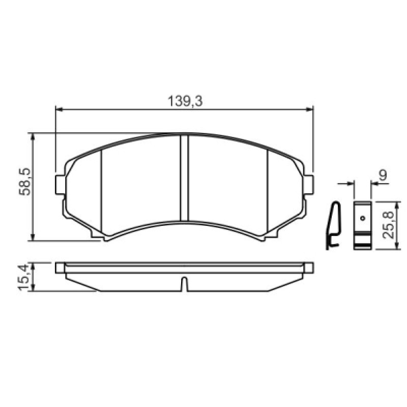 Тормозные колодки Bosch 0 986 424 709