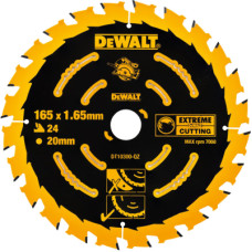 Диск пильний DeWALT EXTREME, 165 х 20, 24 z, геометрія зуба ATB, 18 град (DT10300)