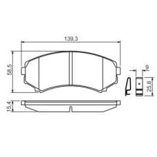 Тормозные колодки Bosch 0 986 424 709