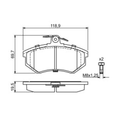 Тормозные колодки Bosch 0 986 466 700