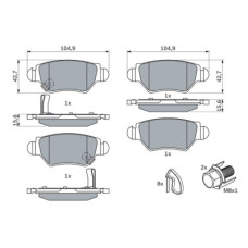 Тормозные колодки Bosch 0 986 494 014