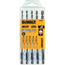 Набор сверл DeWALT универсальных MULTI MATERIAL IMPACT,5 шт, пластиковый кейс (DT60099)